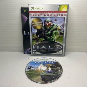 Halo Combat Evolved Xbox Best Of Platinum Hits CIB With Manual *Good Condition*